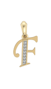 Gold Alphabet F charm